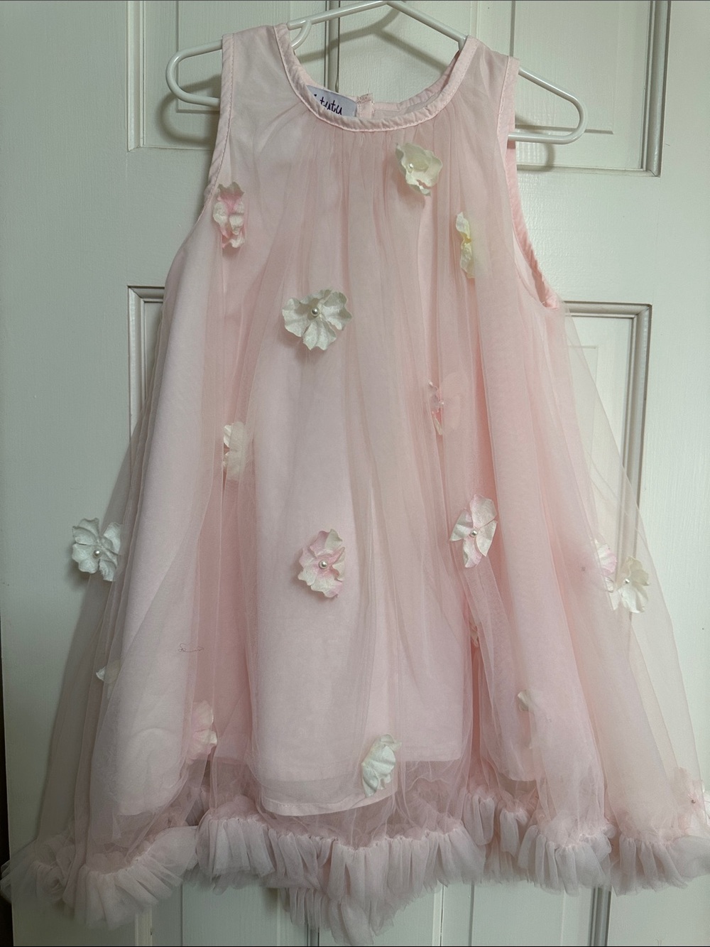 Mimi Tutu Tulle Layered Light Pink Floral Dress